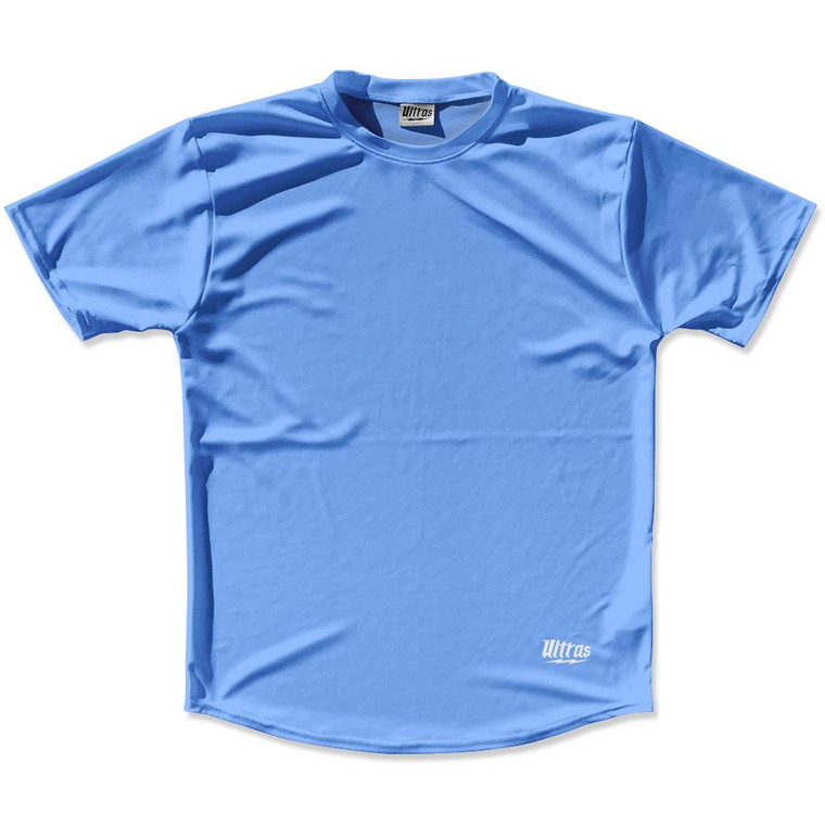 Carolina Blue Custom Solid Color Running Shirt Made in USA-Carolina Blue