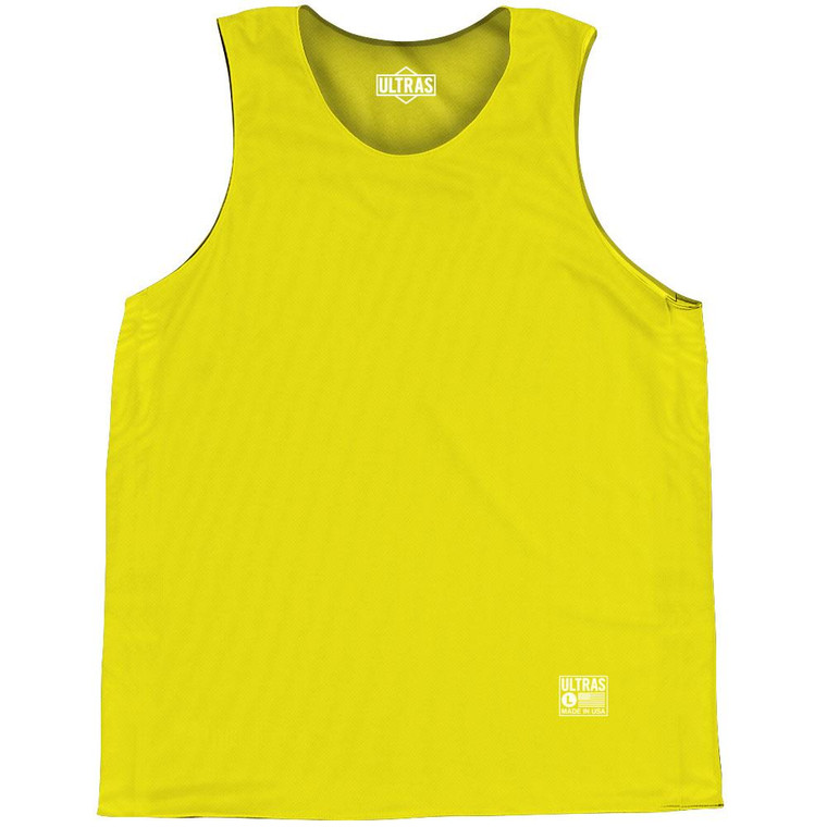 Yellow Bright Blank Basketball Practice Singlet Jersey Yellow Bright Made in USA - Yellow Bright