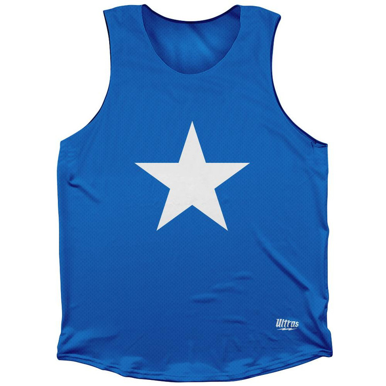 Somalia Country Flag Athletic Tank Top Made in USA-Blue White