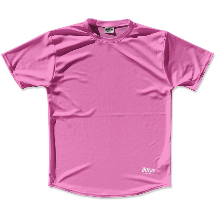 Hot Pink Custom Solid Color Running Shirt Made in USA - Hot Pink