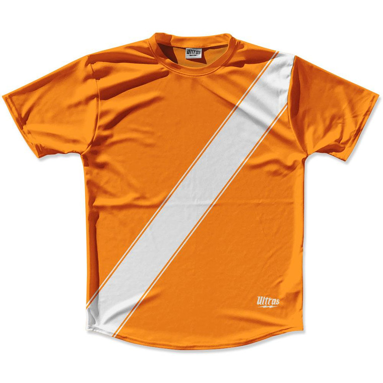 Tennessee Orange & White Sash Running Shirt Made in USA - Tennessee Orange & White