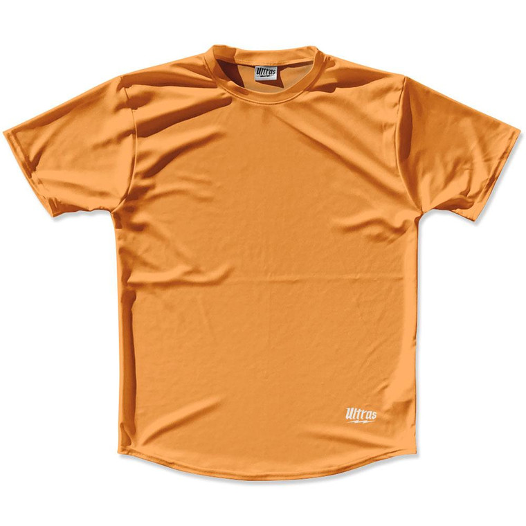 Light Orange Custom Solid Color Running Shirt Made in USA - Light Orange