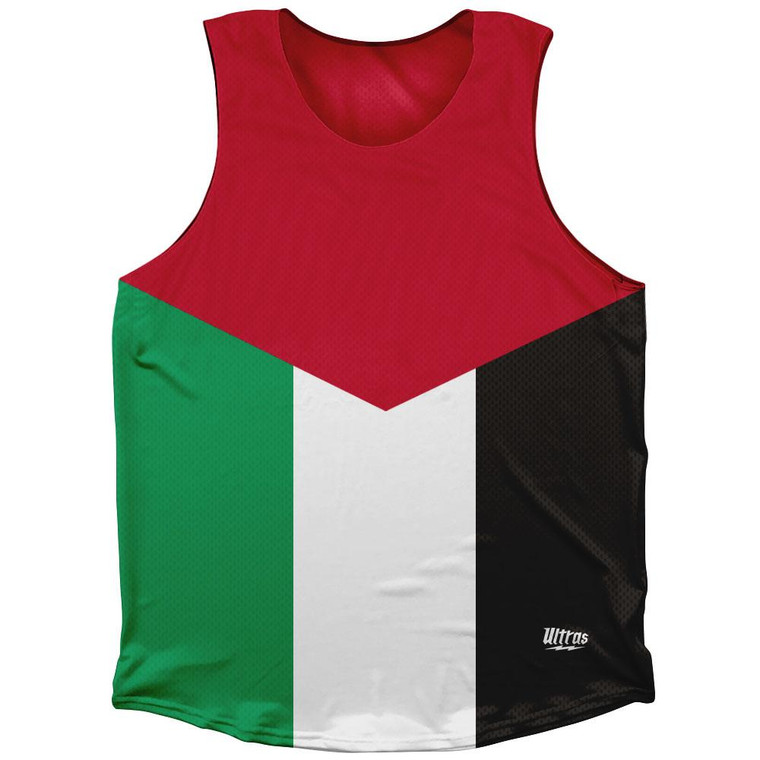 Palestine Country Flag Athletic Tank Top Made in USA - Red Green