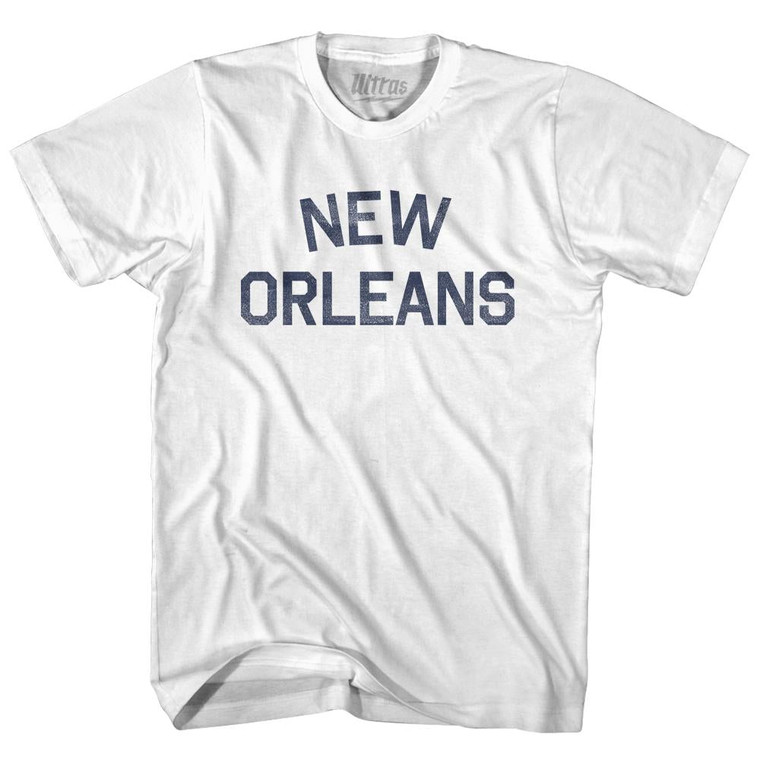 New Orleans Adult Cotton T-Shirt - White