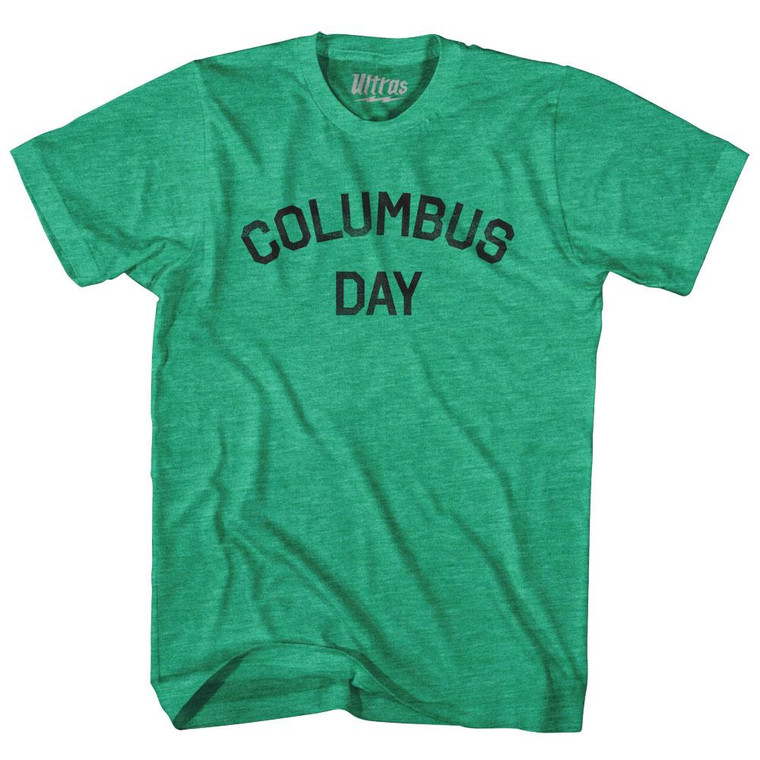 Columbus Day Adult Tri-Blend T-Shirt - Heather Green