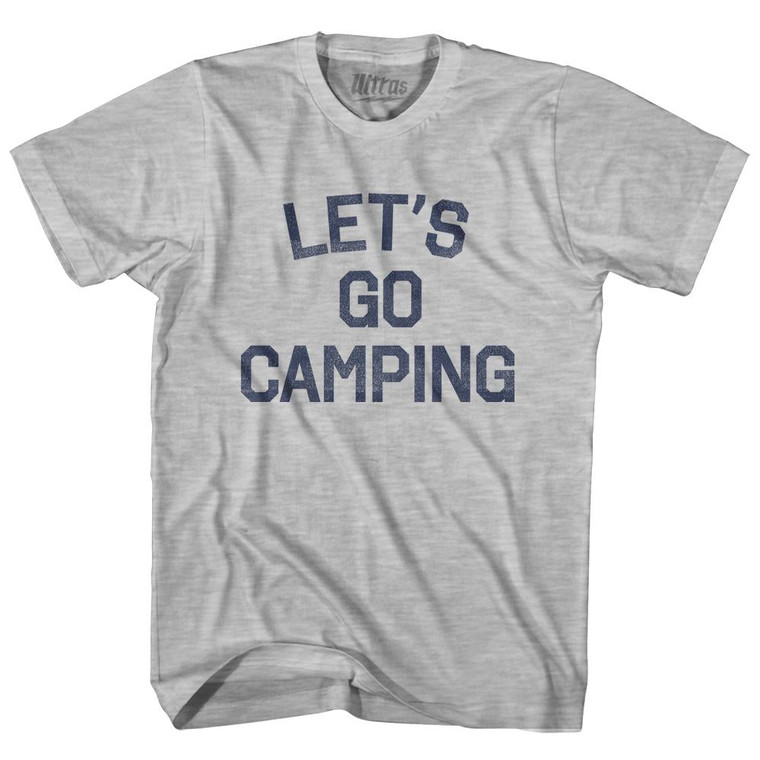 Lets Go Camping Youth Cotton T-Shirt - Grey Heather