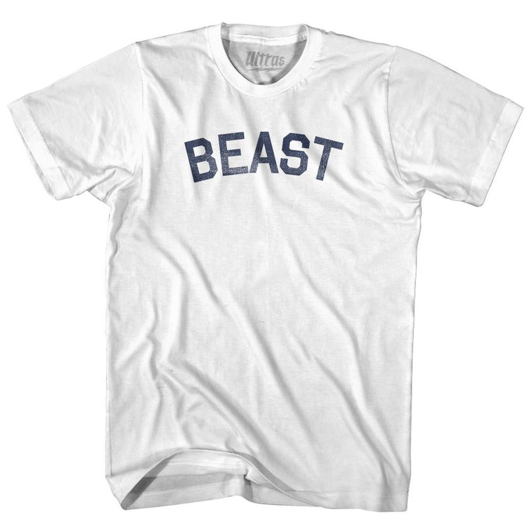 Beast Womens Cotton Junior Cut T-Shirt - White