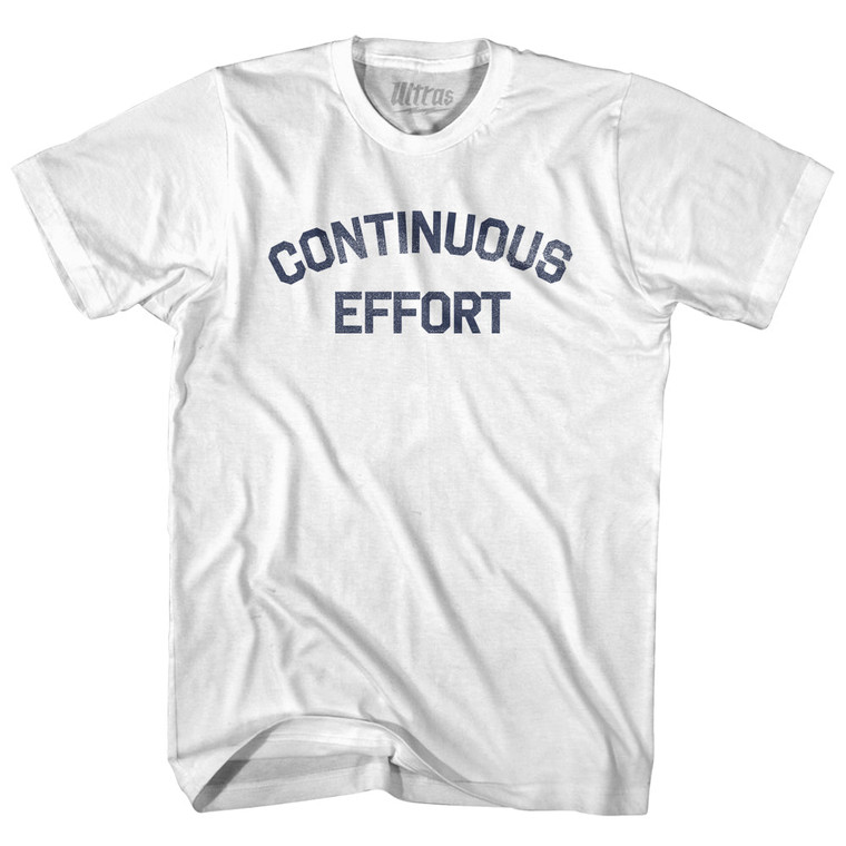 Continuous Effort Adult Cotton T-shirt - White