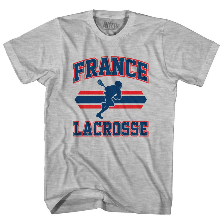 France 90's Lacrosse Team Cotton Youth T-shirt - Grey Heather