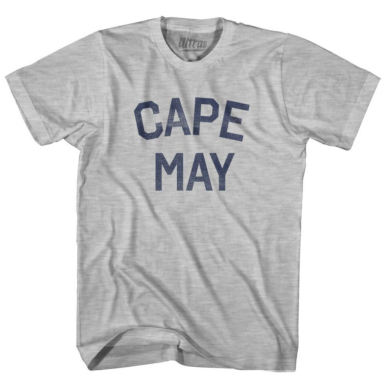 New Jersey Cape May Adult Cotton Vintage T-shirt - Grey Heather