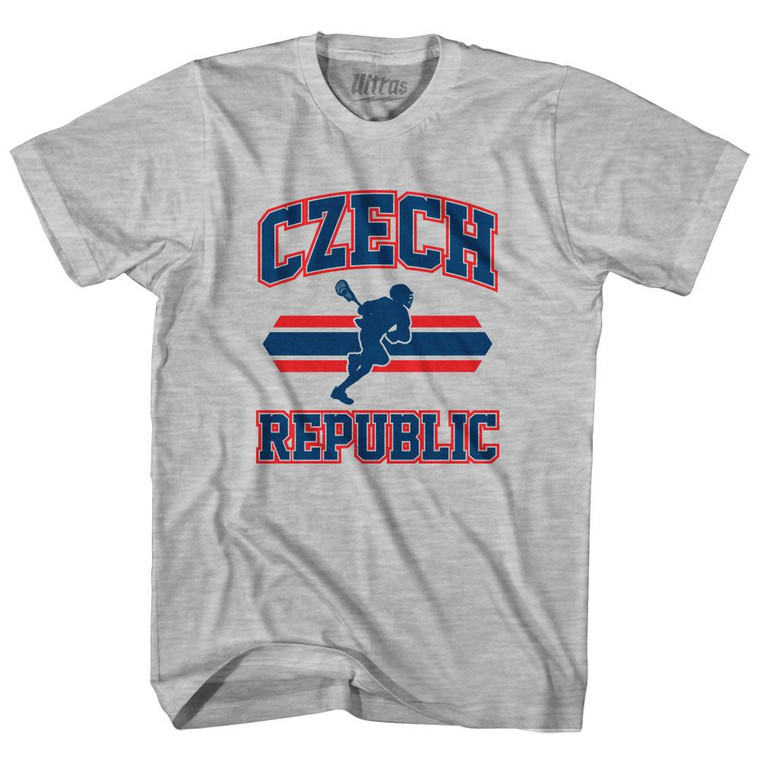 Czech Republic 90's Lacrosse Team Cotton Youth T-shirt - Grey Heather