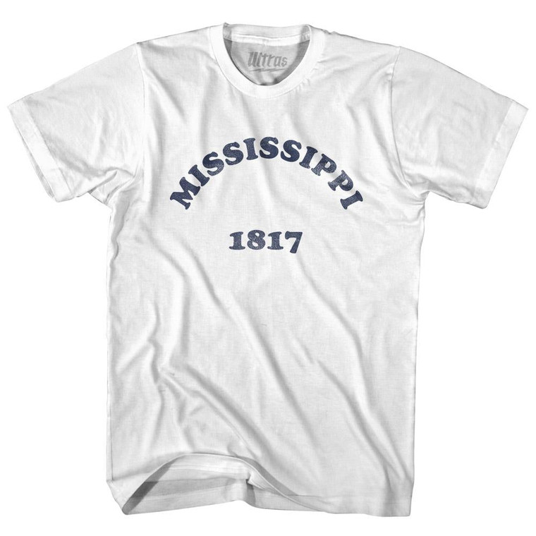 Mississippi State 1817 Adult Cotton Vintage T-shirt-White