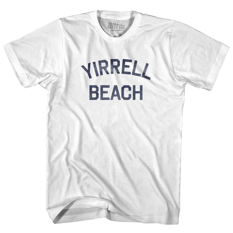 Massachusetts Yirrell Beach Womens Cotton Junior Cut Vintage T-shirt-White