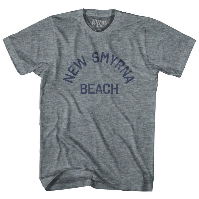 Florida New Smyrna Beach Adult Tri-Blend Vintage T-shirt - Athletic Grey