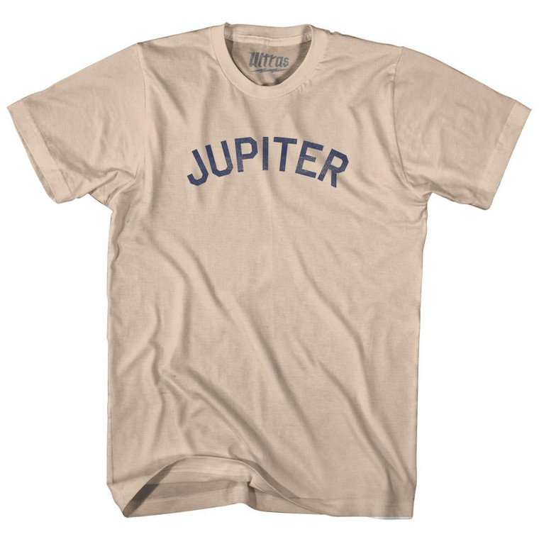 Florida Jupiter Adult Cotton Vintage T-shirt - Creme
