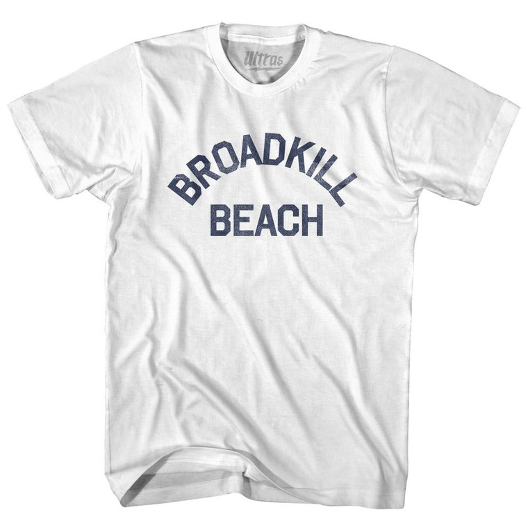 Delaware Broadkill Beach Womens Cotton Junior Cut Vintage T-shirt-White