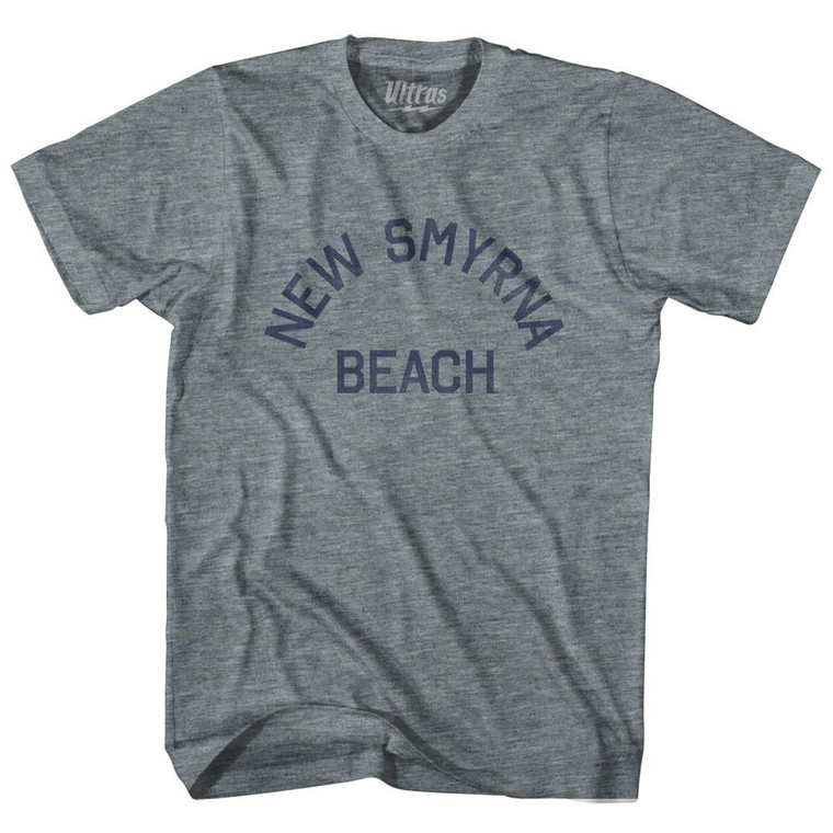 Florida New Smyrna Beach Womens Tri-Blend Junior Cut Vintage T-shirt-Athletic Grey