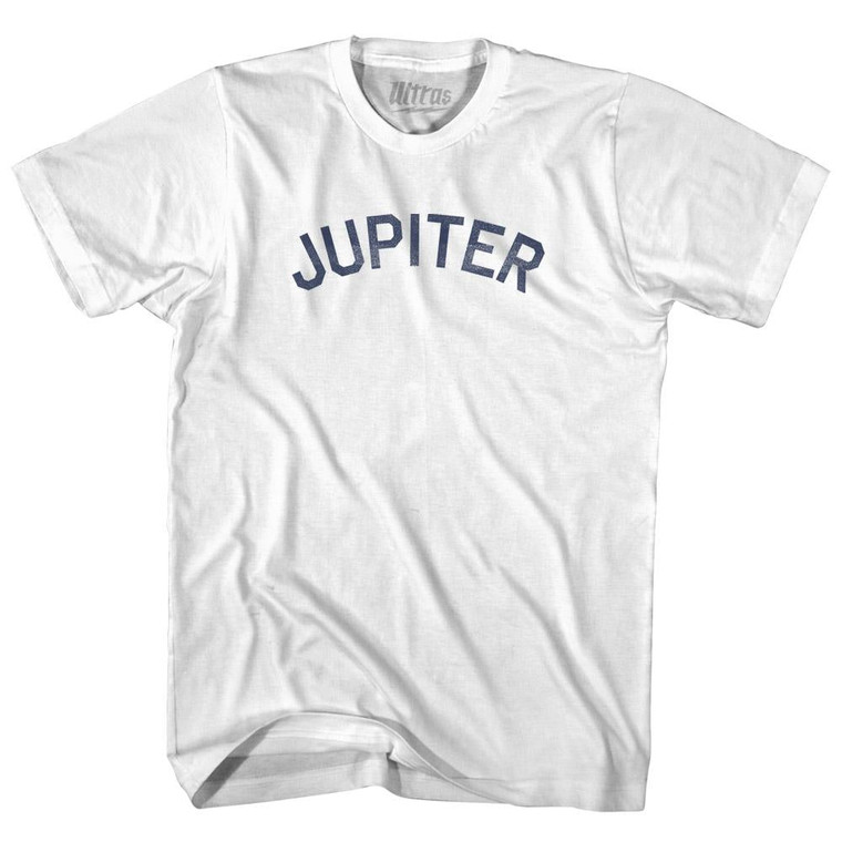 Florida Jupiter Adult Cotton Long Sleeve Vintage T-shirt - White