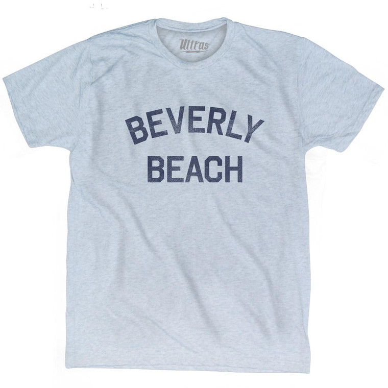 Florida Beverly Beach Adult Tri-Blend Vintage T-shirt-Athletic White