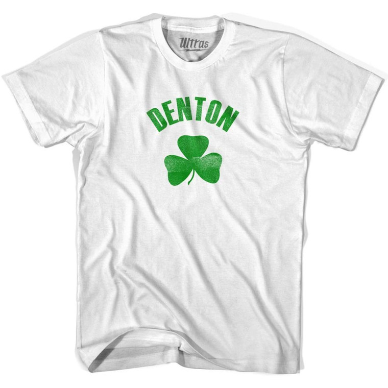 Denton Shamrock Womens Cotton T-shirt-White