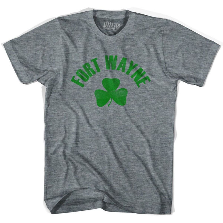 Fort Wayne Shamrock Tri-Blend T-shirt - Athletic Grey
