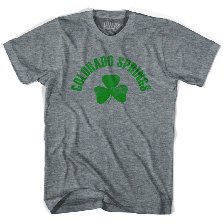 Colorado Springs Shamrock Womens Tri-Blend T-shirt - Athletic Grey