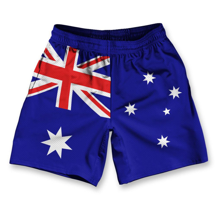 Australia Royal Athletic Running Fitness Exercise Shorts 7" Inseam Made in USA - Royal