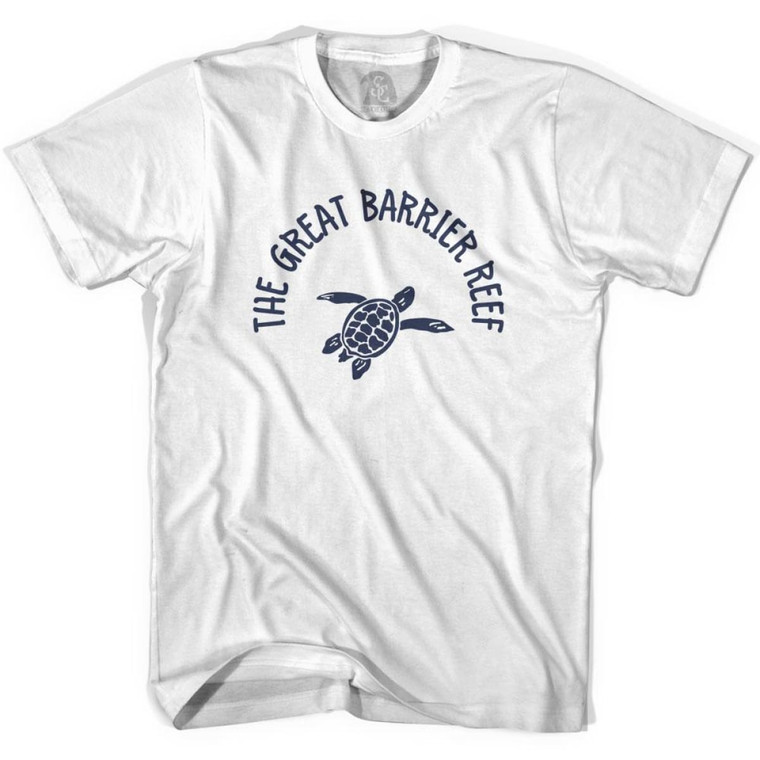 The Great Barrier Reef Beach Sea Turtle Womens Cotton T-shirt - White