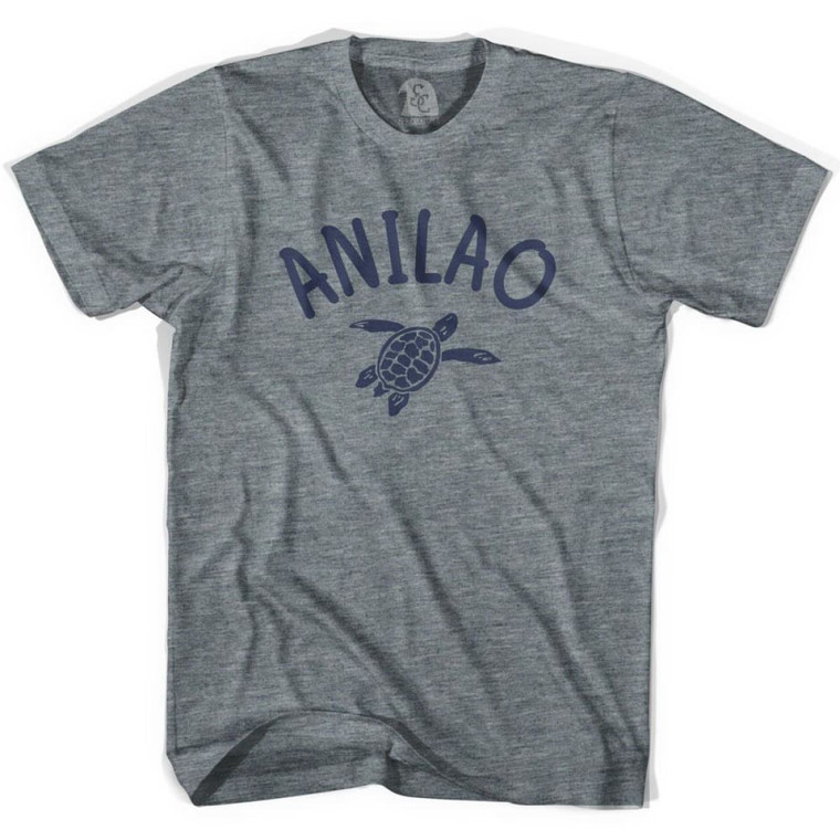 Anilao Beach Sea Turtle Womens Tri-Blend T-shirt - Athletic Grey