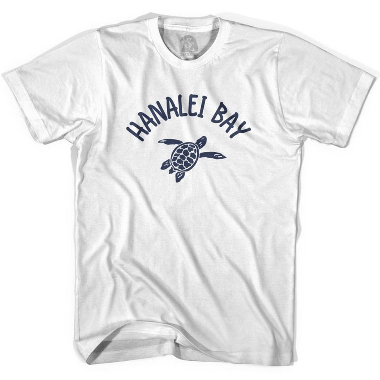 Hanalei Bay Beach Sea Turtle Youth Cotton T-shirt - White