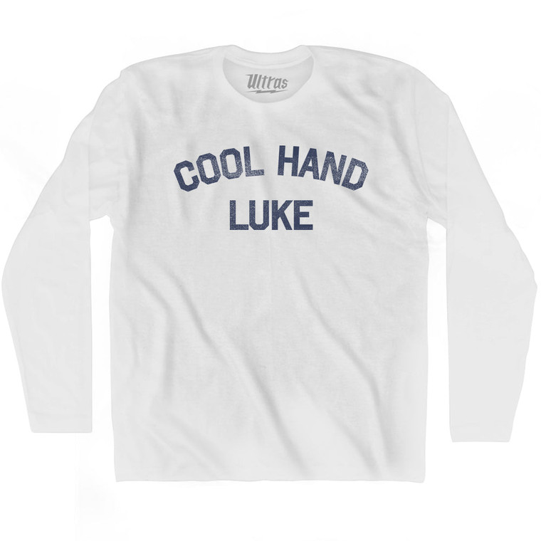 Cool Hand Luke Adult Cotton Long Sleeve T-shirt - White