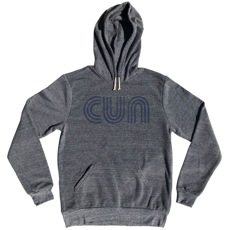 Cancun CUN Airport Tri-Blend Hoodie - Athletic Grey