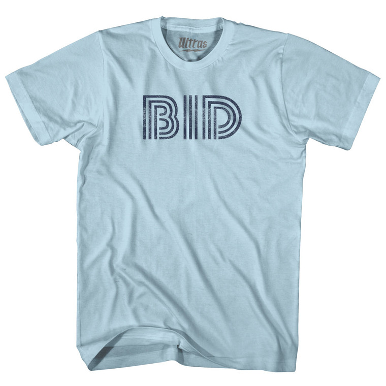 Block Island Airport BID Adult Cotton T-shirt - Light Blue