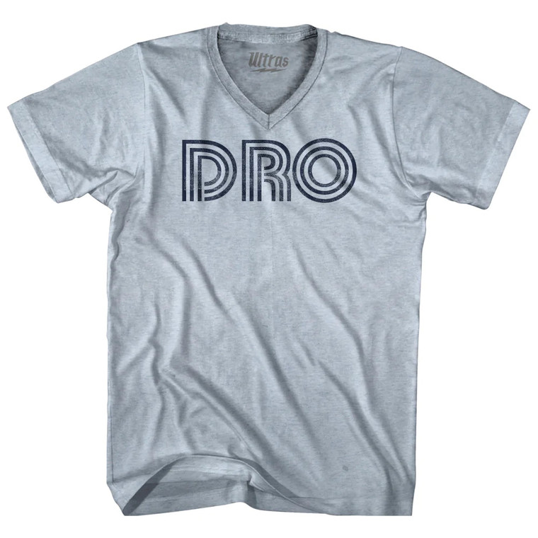 Durango DRO Airport Adult Tri-Blend V-neck T-shirt - Athletic White