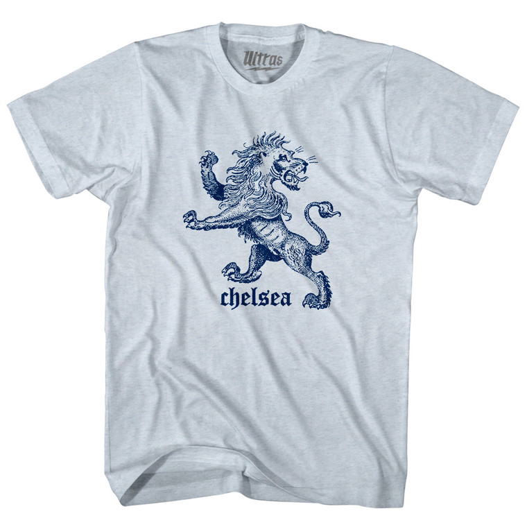 Chelsea Lion Adult Tri-Blend T-shirt - Athletic White