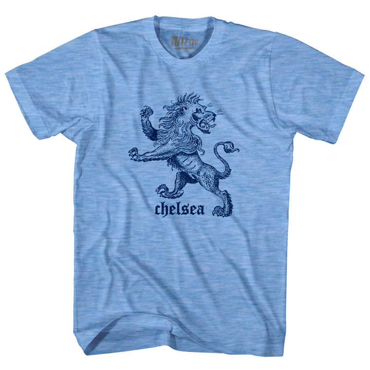 Chelsea Lion Adult Tri-Blend T-shirt - Athletic Blue