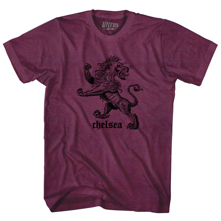 Chelsea Lion Adult Tri-Blend T-shirt - Athletic Cranberry