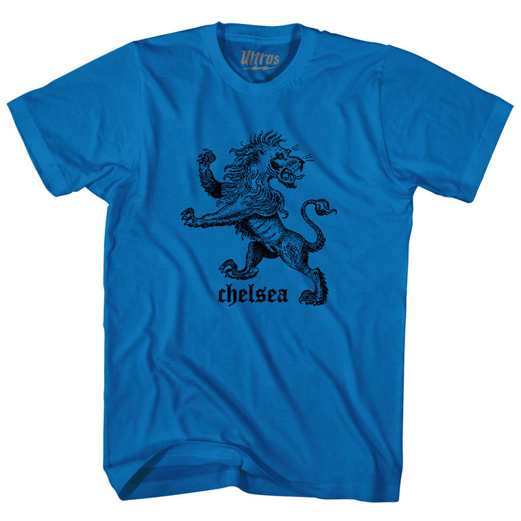 Chelsea Lion Adult Cotton T-shirt - Royal Blue
