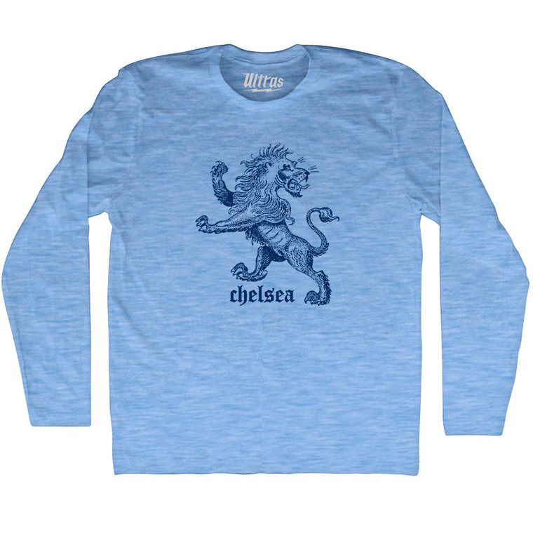 Chelsea Lion Adult Tri-Blend Long Sleeve T-shirt - Athletic Blue