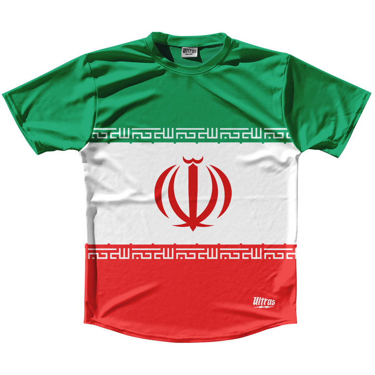 IRAN COUNTRY FLAG RUNNING SHIRT TRACK CROSS COUNTRY PERFORMANCE TOP MADE IN USA Adult 2X-LARGE Final Sale j1