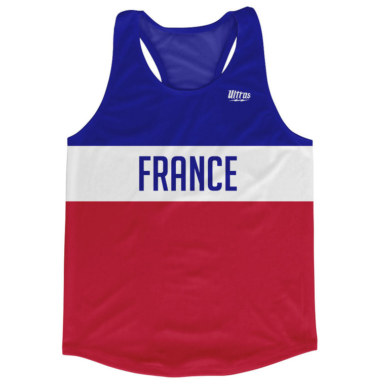 YOUTH-LARGE/ADULT-X-SMALL FRANCE COUNTRY FINISH LINE RUNNING TANK TOP RACERBACK TRACK AND CROSS COUNTRY SINGLET JERSEY MADE IN USA Final Sale t2