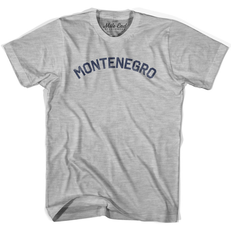 MONTENEGRO VINTAGE Heather Grey YOUTH-LARGE Cotton T-SHIRT Final Sale z33