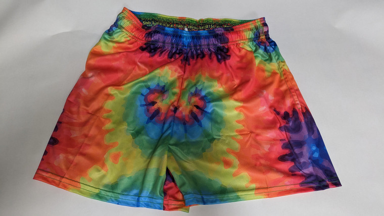 ADULT-SMALL Tie Dye Rugby Gym Short 5 Inch Inseam With Pockets Final Sale zt41