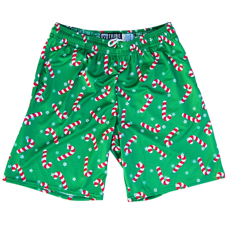 Candy Cane 9" Adult MEDIUM Lacrosse Short - Final Sale S1