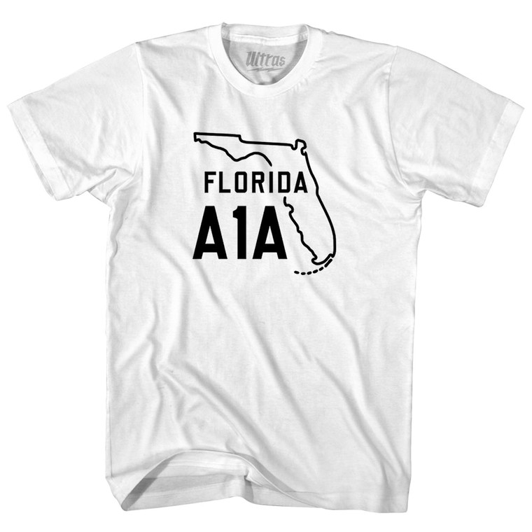 Florida A1A Adult Cotton T-shirt - White