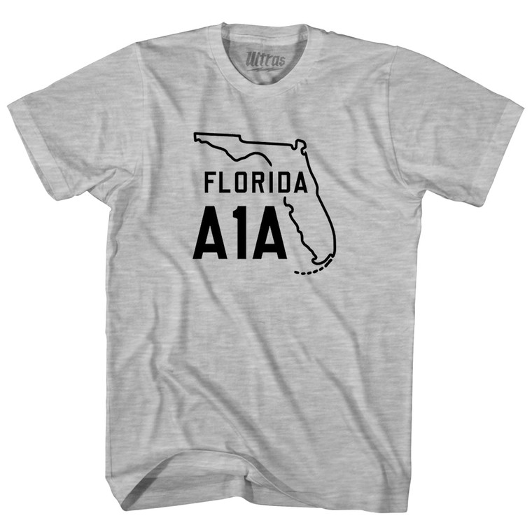 Florida A1A Adult Cotton T-shirt - Grey Heather