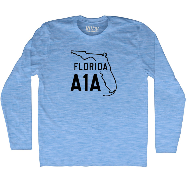 Florida A1A Adult Tri-Blend Long Sleeve T-shirt - Athletic Blue