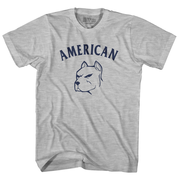 American Bulldog Womens Cotton Junior Cut T-Shirt - Grey Heather