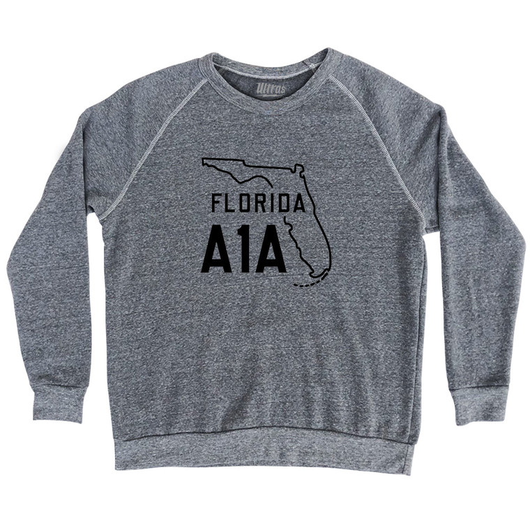 Florida A1A Adult Tri-Blend Sweatshirt - Athletic Grey