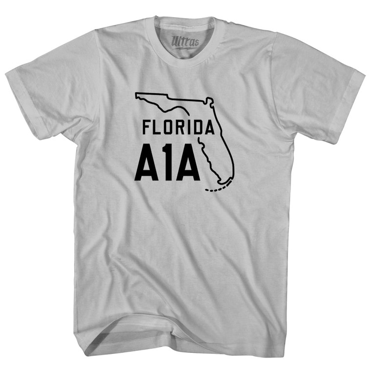 Florida A1A Adult Cotton T-shirt - Cool Grey